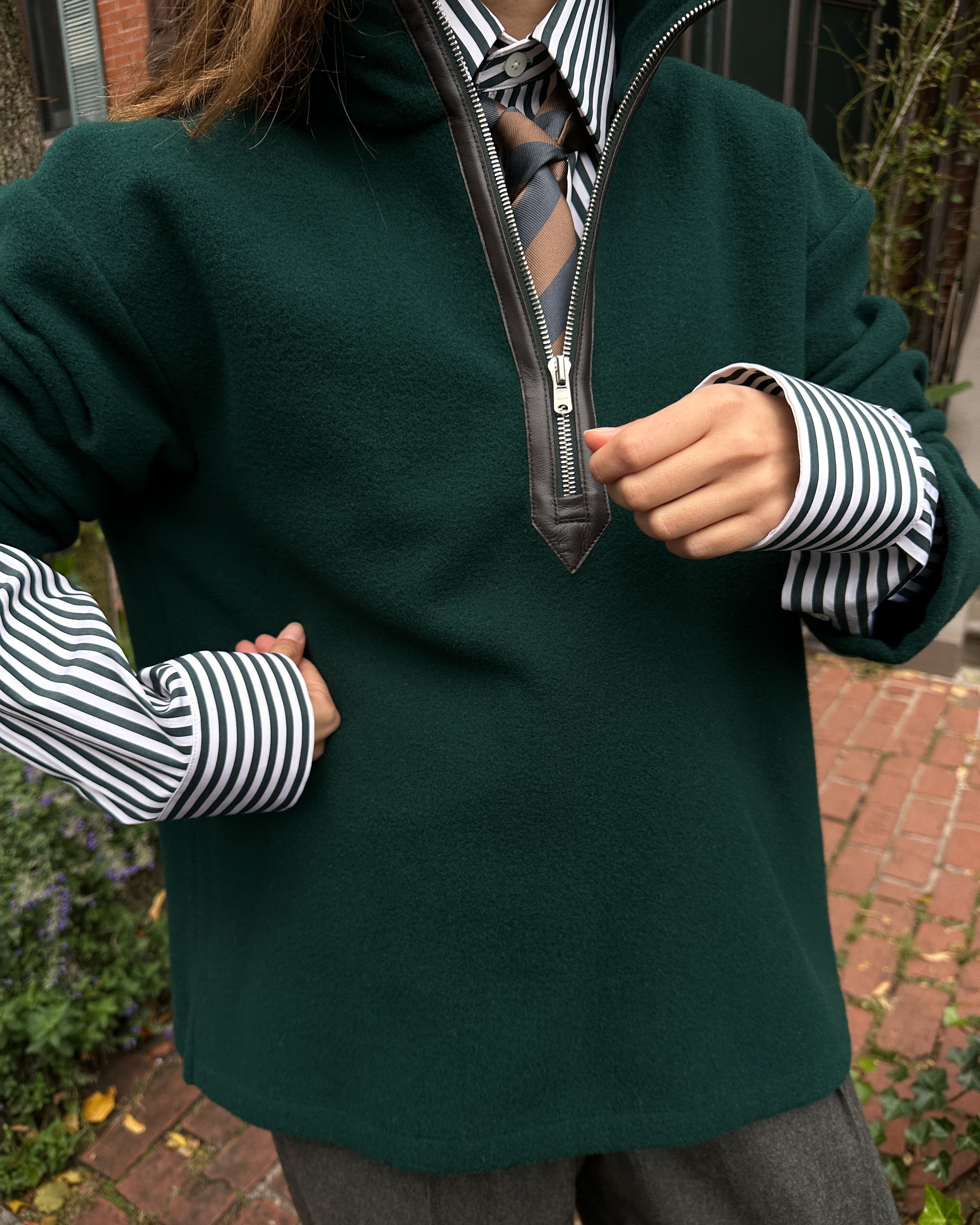 Park Place Pullover in Heritage Green