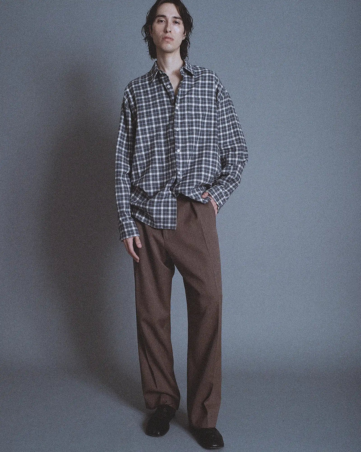 Longfellow Trousers in Mélange Brown