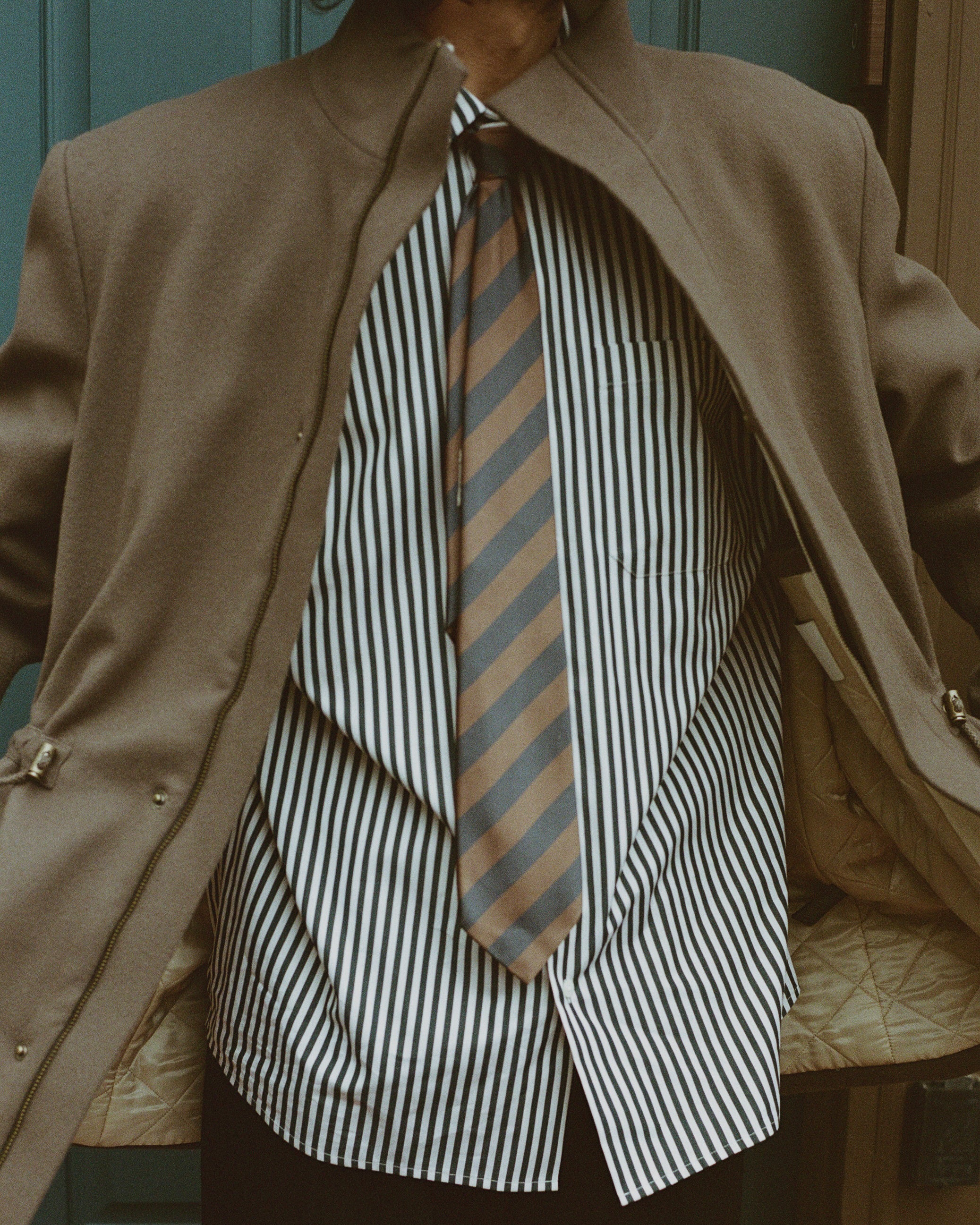 Statler Shirt in Heritage Green Stripe