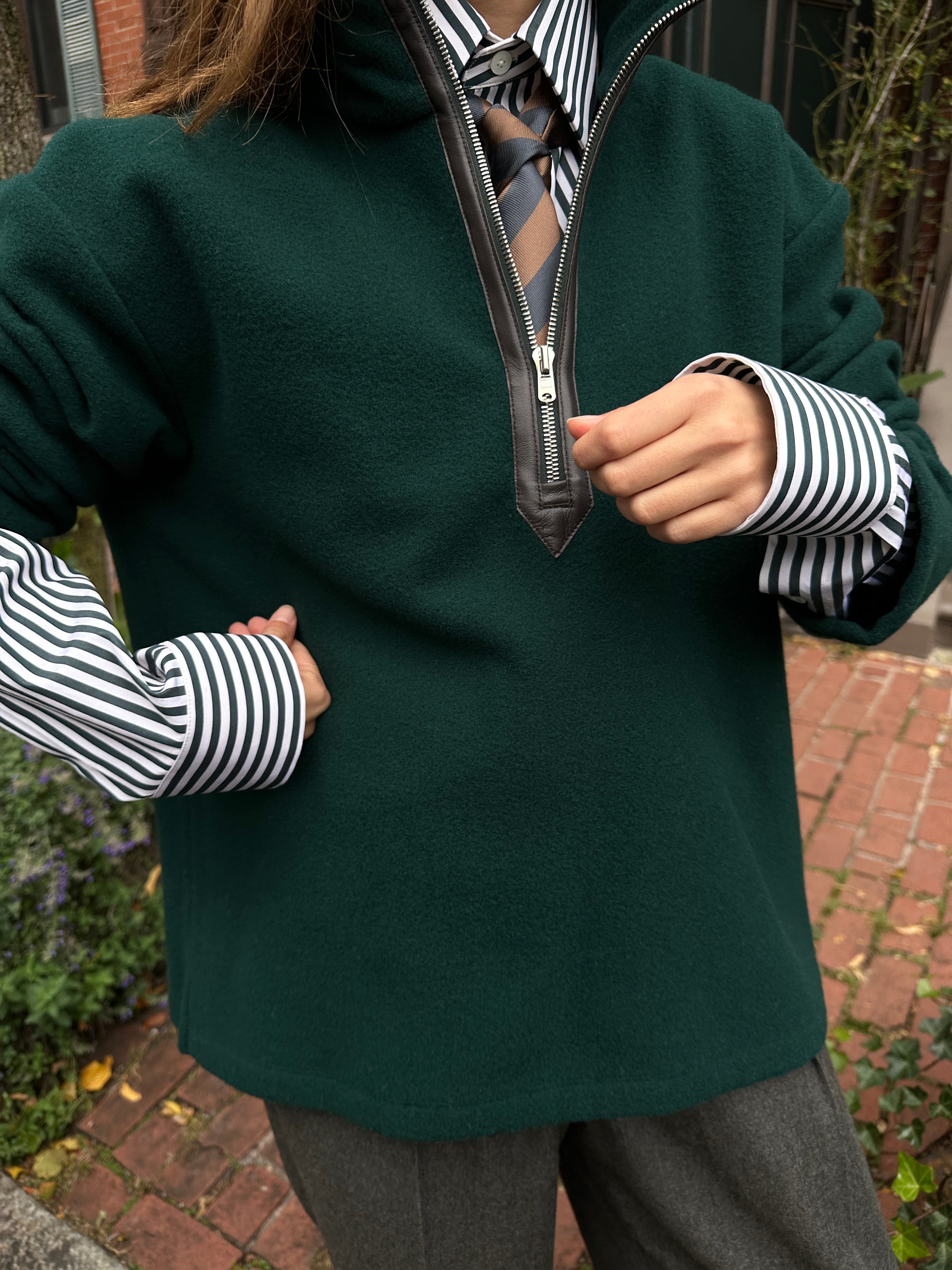 Park Place Pullover in Heritage Green