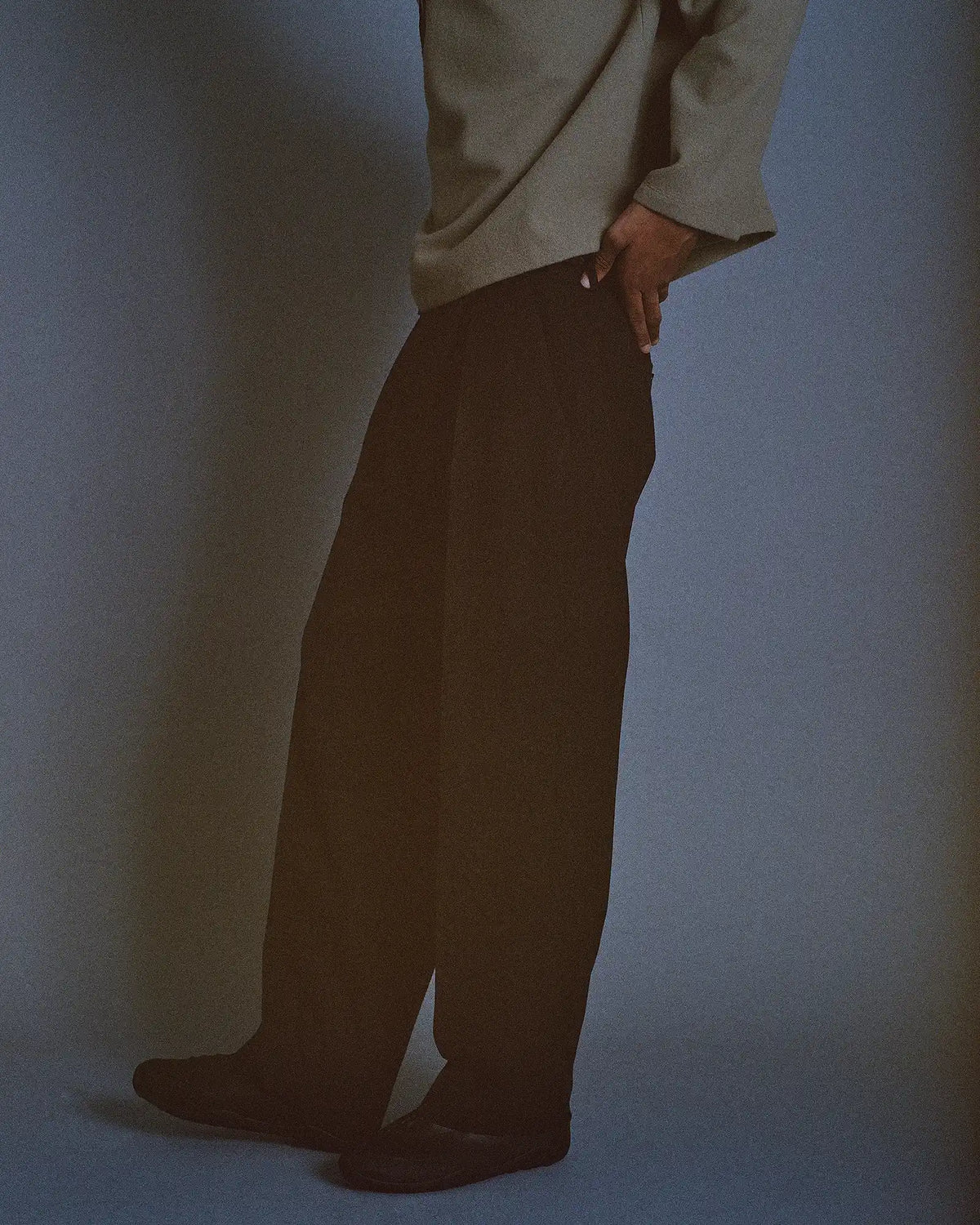 Longfellow Trousers in Mélange Black