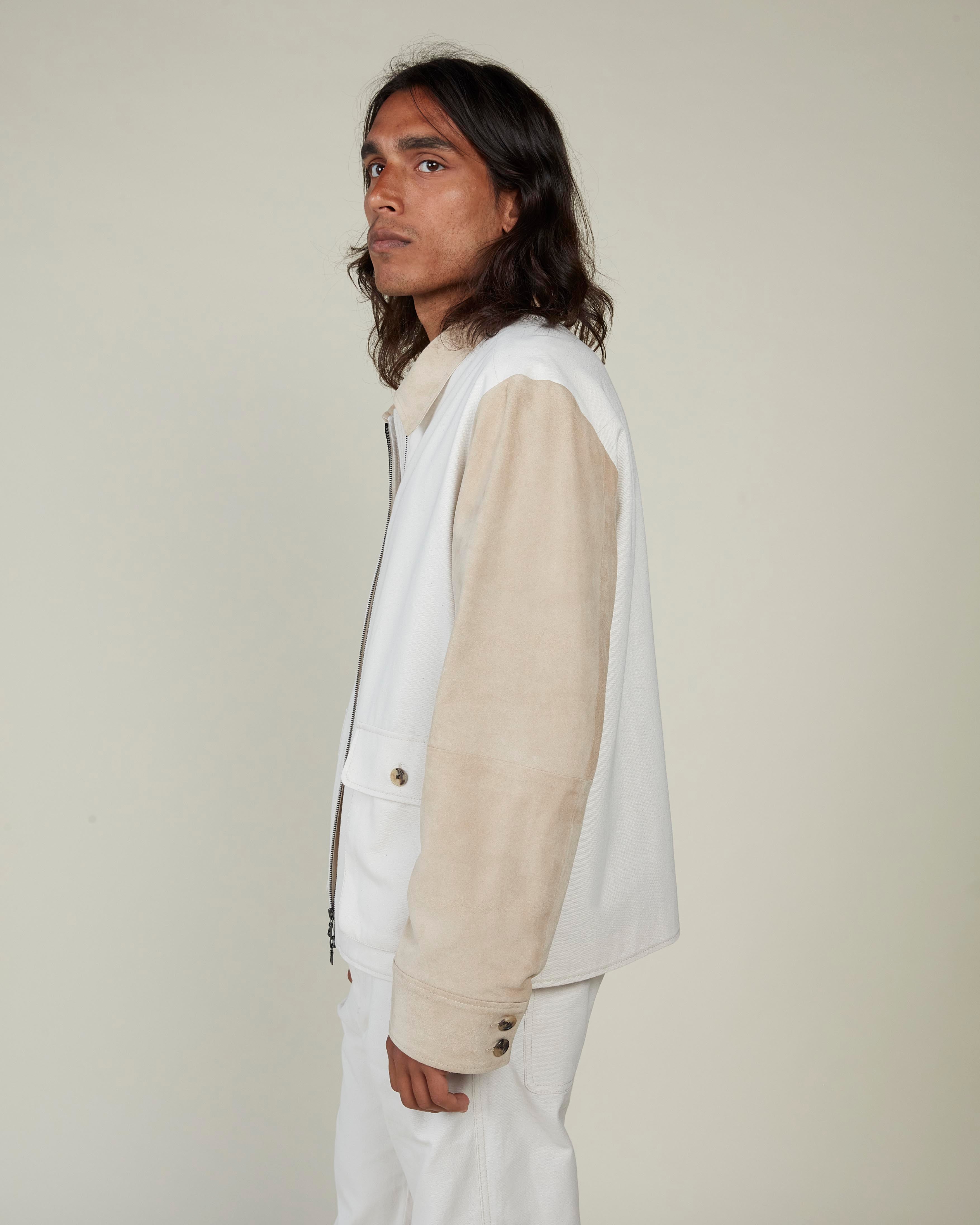 Roxbury Jacket in canvas and suede