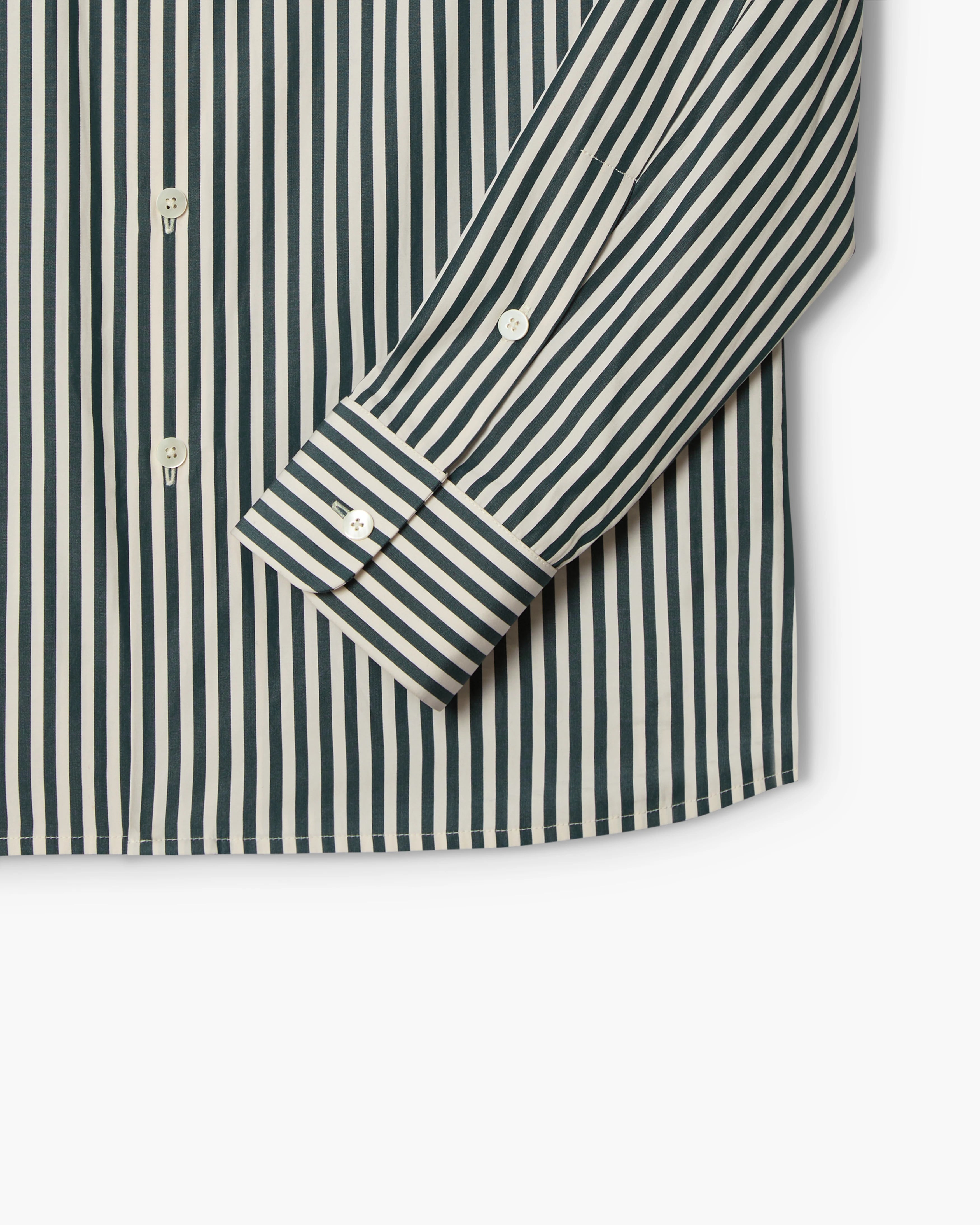 Statler Shirt in Heritage Green Stripe