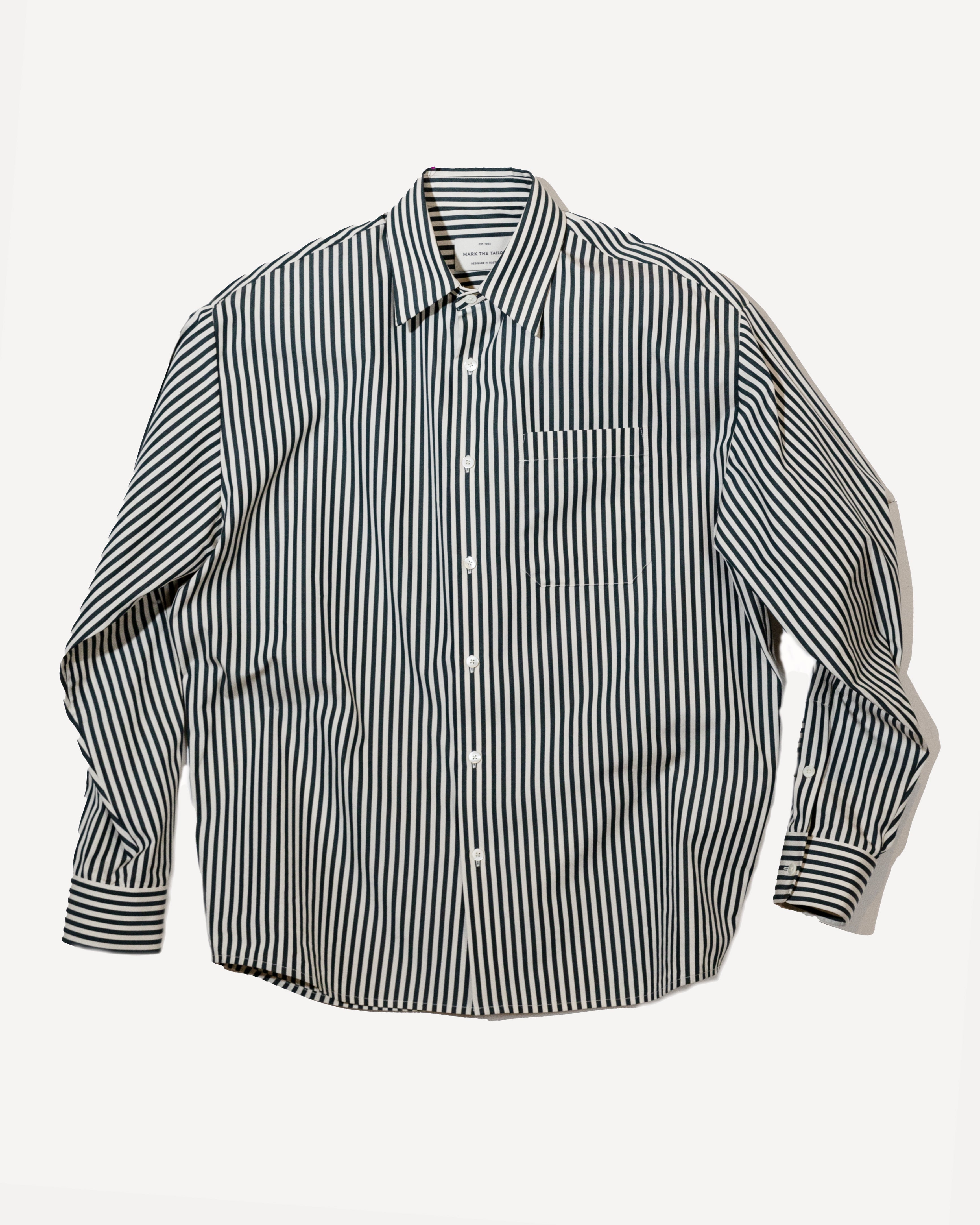 Statler Shirt in Heritage Green Stripe