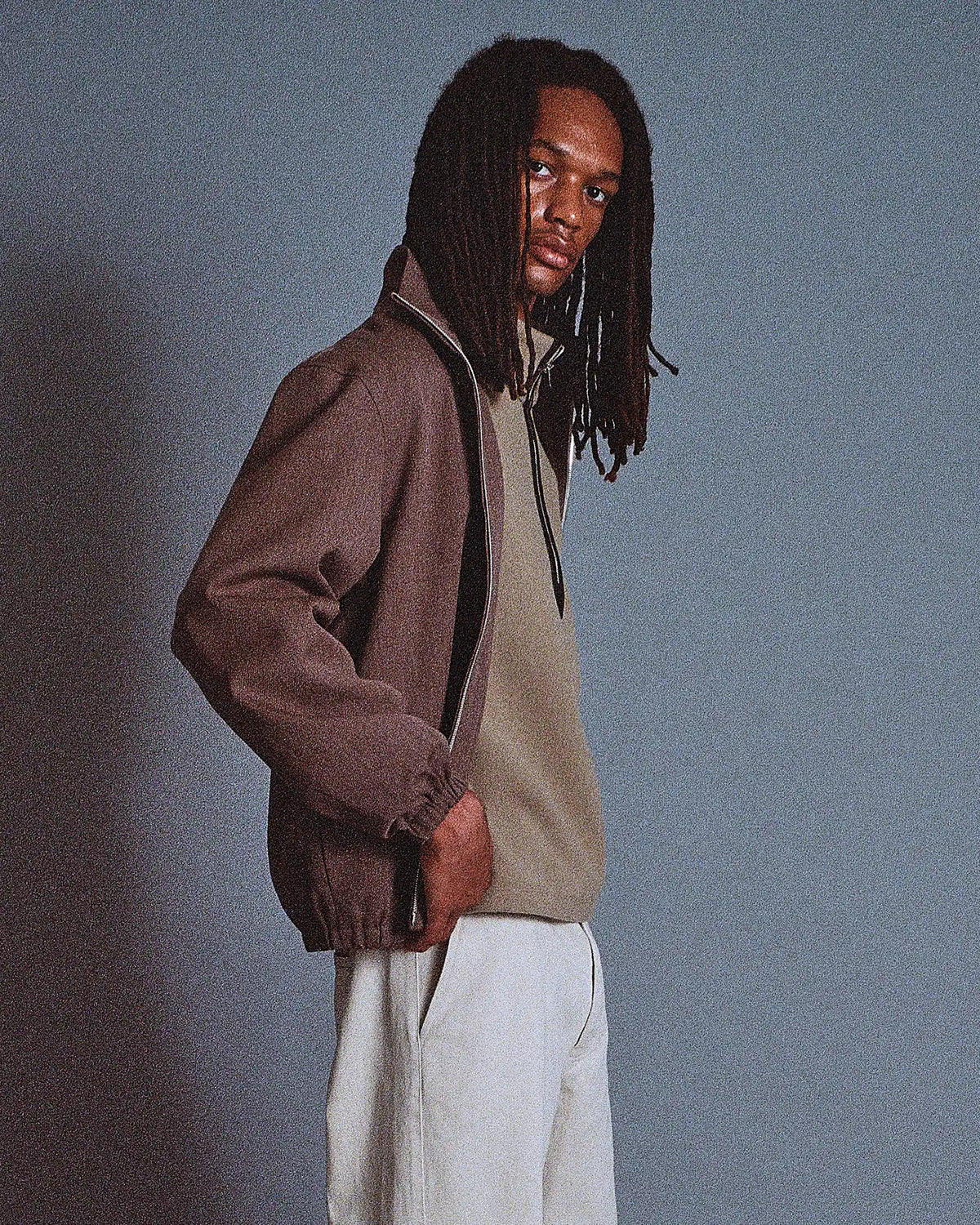 Poppy Jacket in Mélange Brown